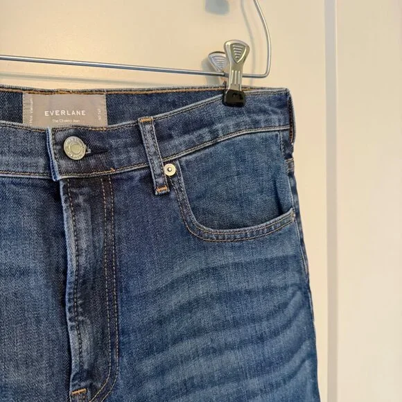 Everlane The Cheeky Jean 30 Tall Straight Leg High Rise Medium Wash Denim - Picture 3 of 9